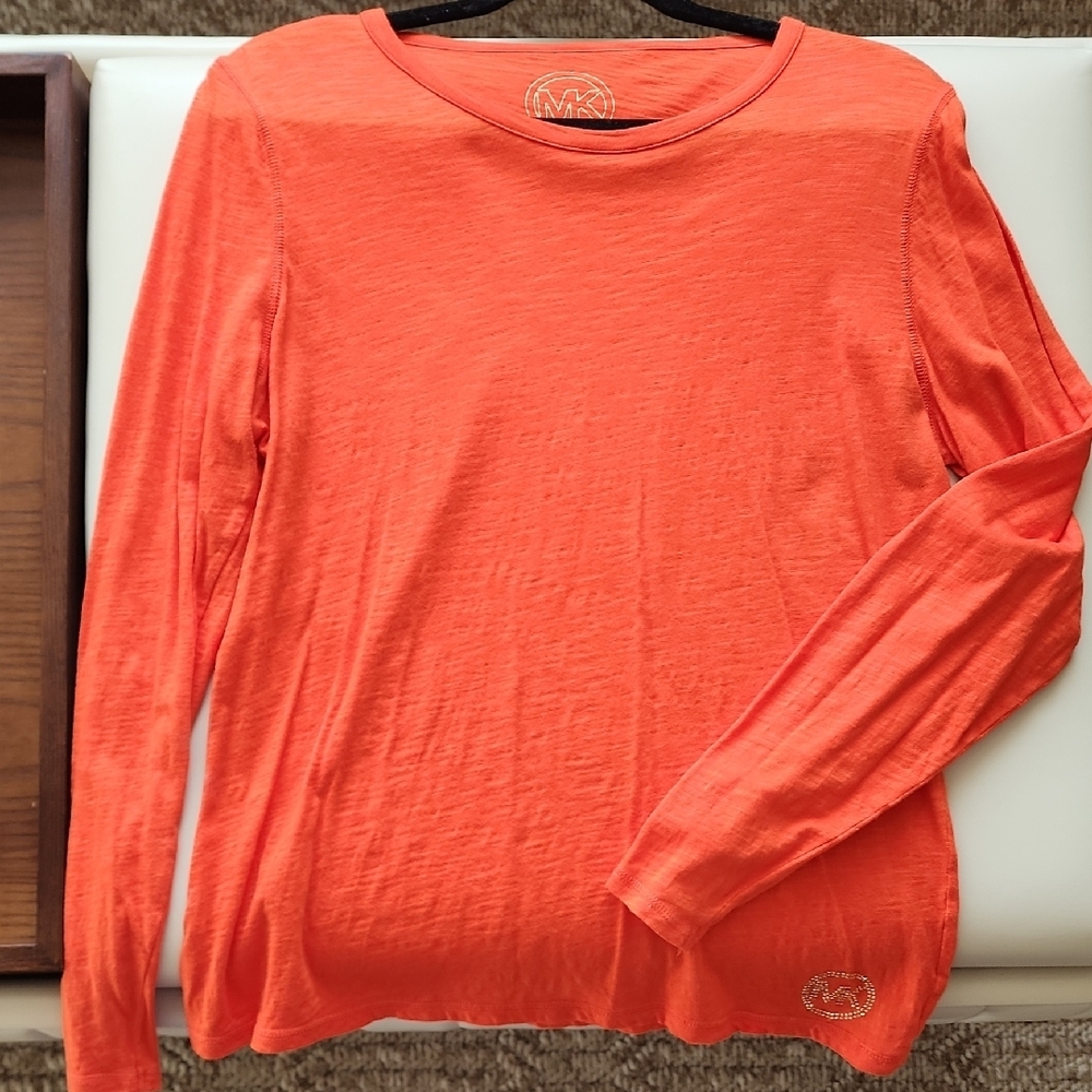 Michael Kors Orange Long Sleeve Top